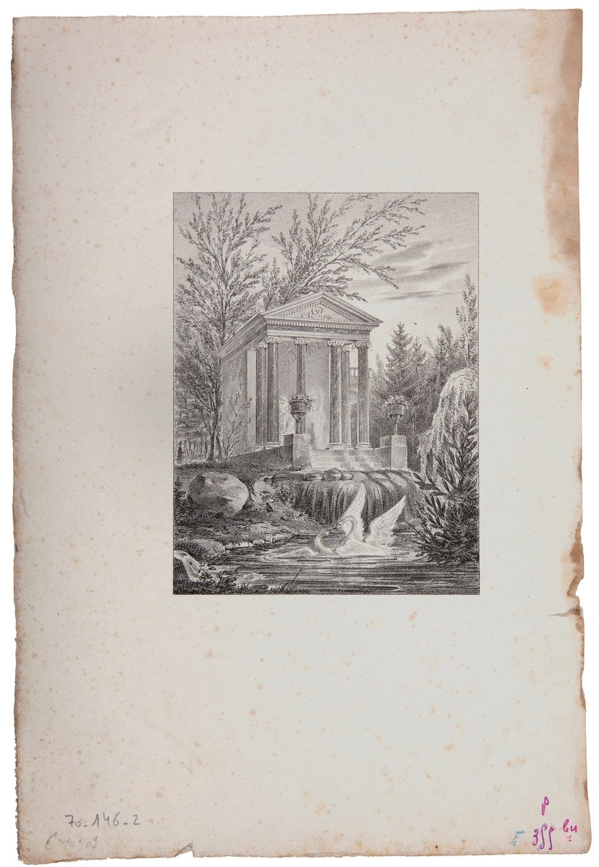 De Tempel van de Liefde in het park van het Château de Malmaison door Karl Loeillot Hartwig