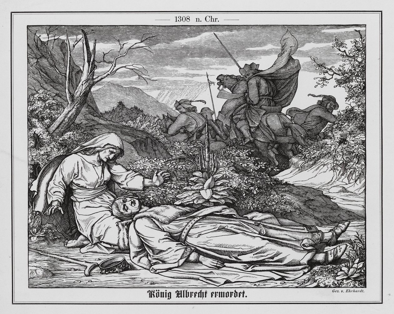 Moord op koning Albert I van Duitsland door Karl Ludwig Adolf Ehrhardt