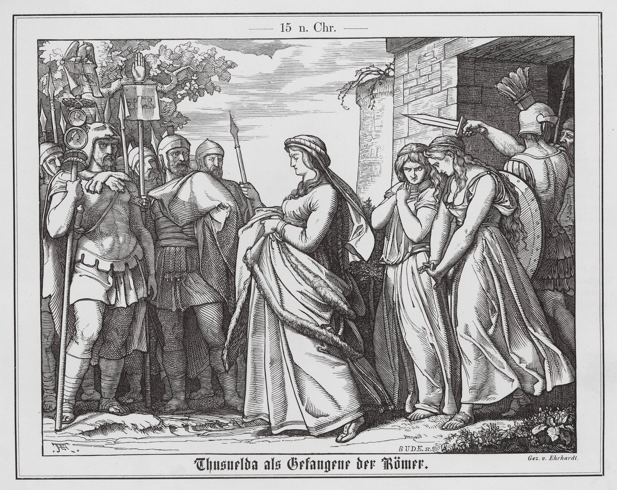Thusnelda in Romeinse gevangenschap door Karl Ludwig Adolf Ehrhardt