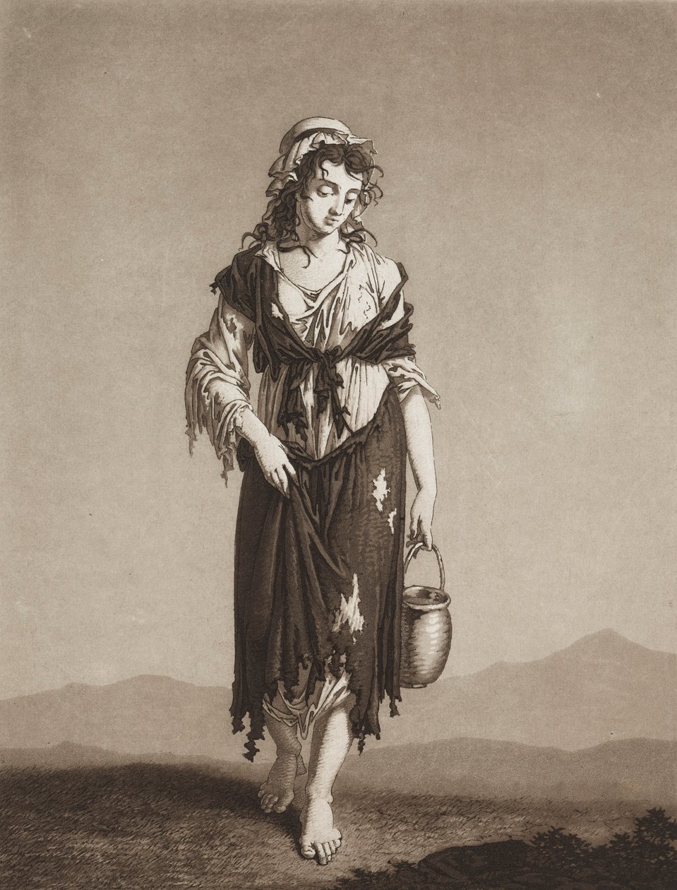 De jonge bedelaars, ca. 1800 door Karl Ludwig Bernhard Buchhorn