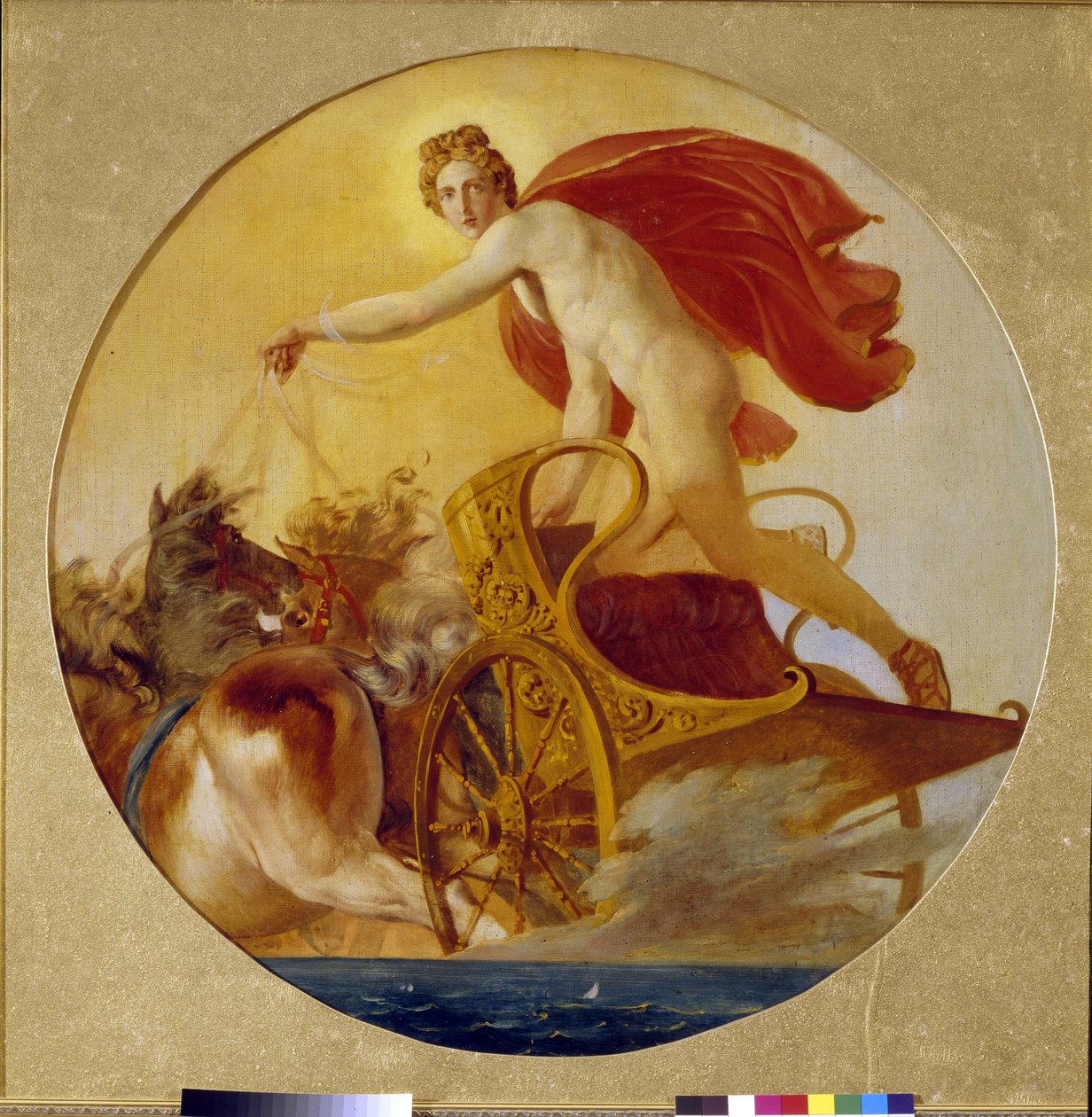 Phoebus die de paarden van de zon bestuurt door Karl Pavlovich Bryullov