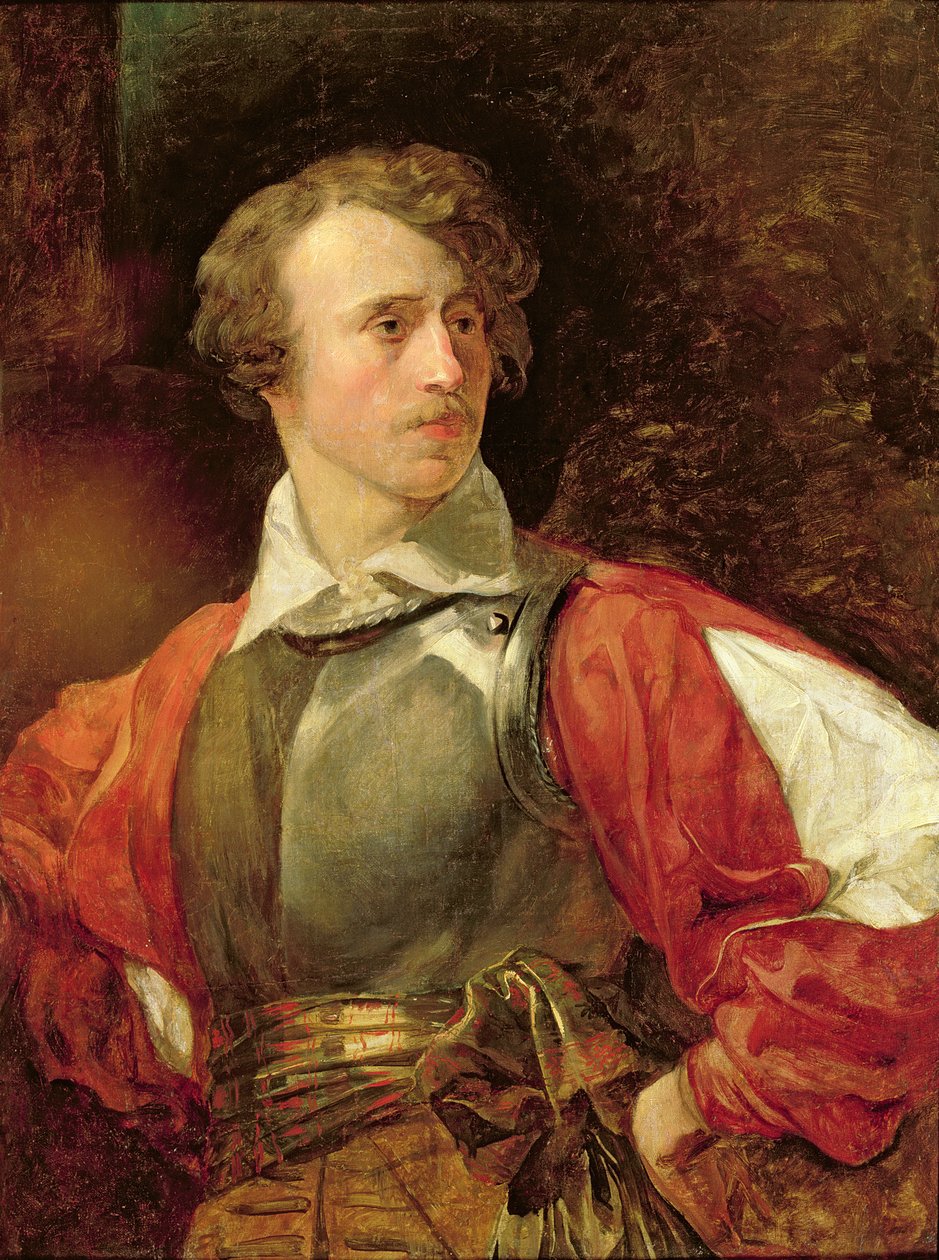 Portret van Vladimir Samoylov als Hamlet door Karl Pavlovich Bryullov