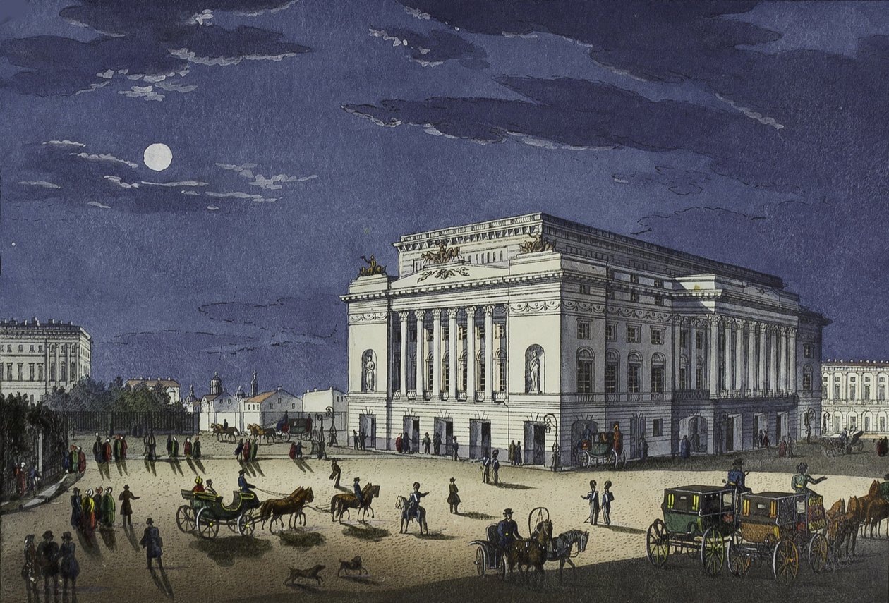 Het Alexandrinsky Theater in Sint-Petersburg, eerste helft van de 19e eeuw door Karl Petrovich Beggrov