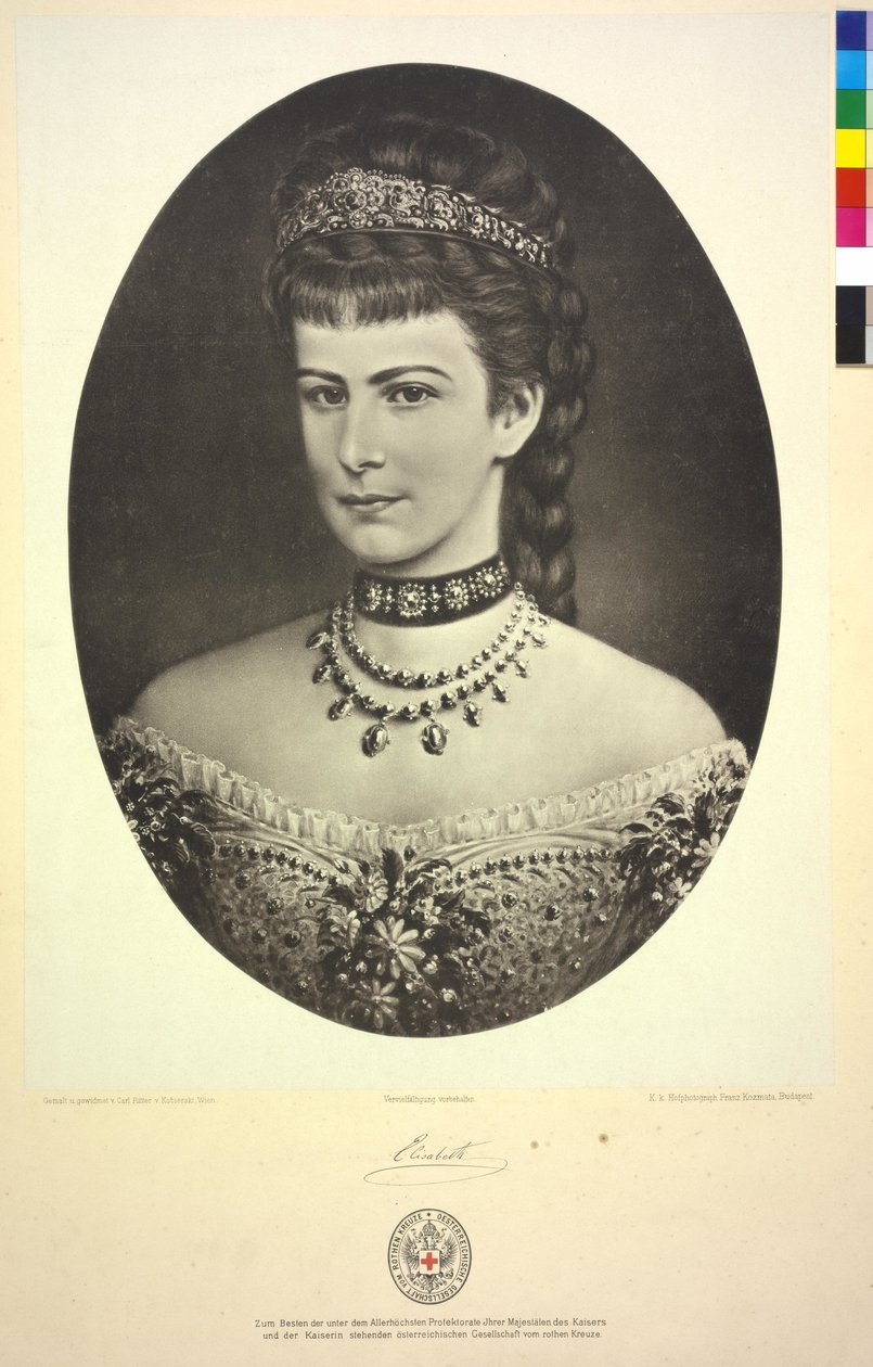 Keizerin van Oostenrijk Elisabeth door Karl Ritter Von Kobierski