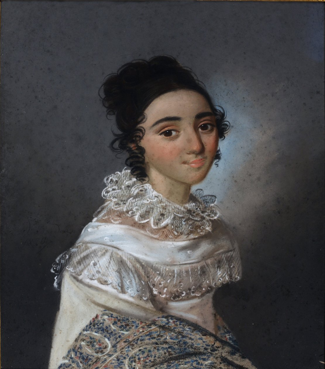 Portret van Yekaterina Emmanuilovna Abamelik-Lazareva 1806-1880, geboren Manuk-Bey, 1820 door Karl Wilhelm Bardou