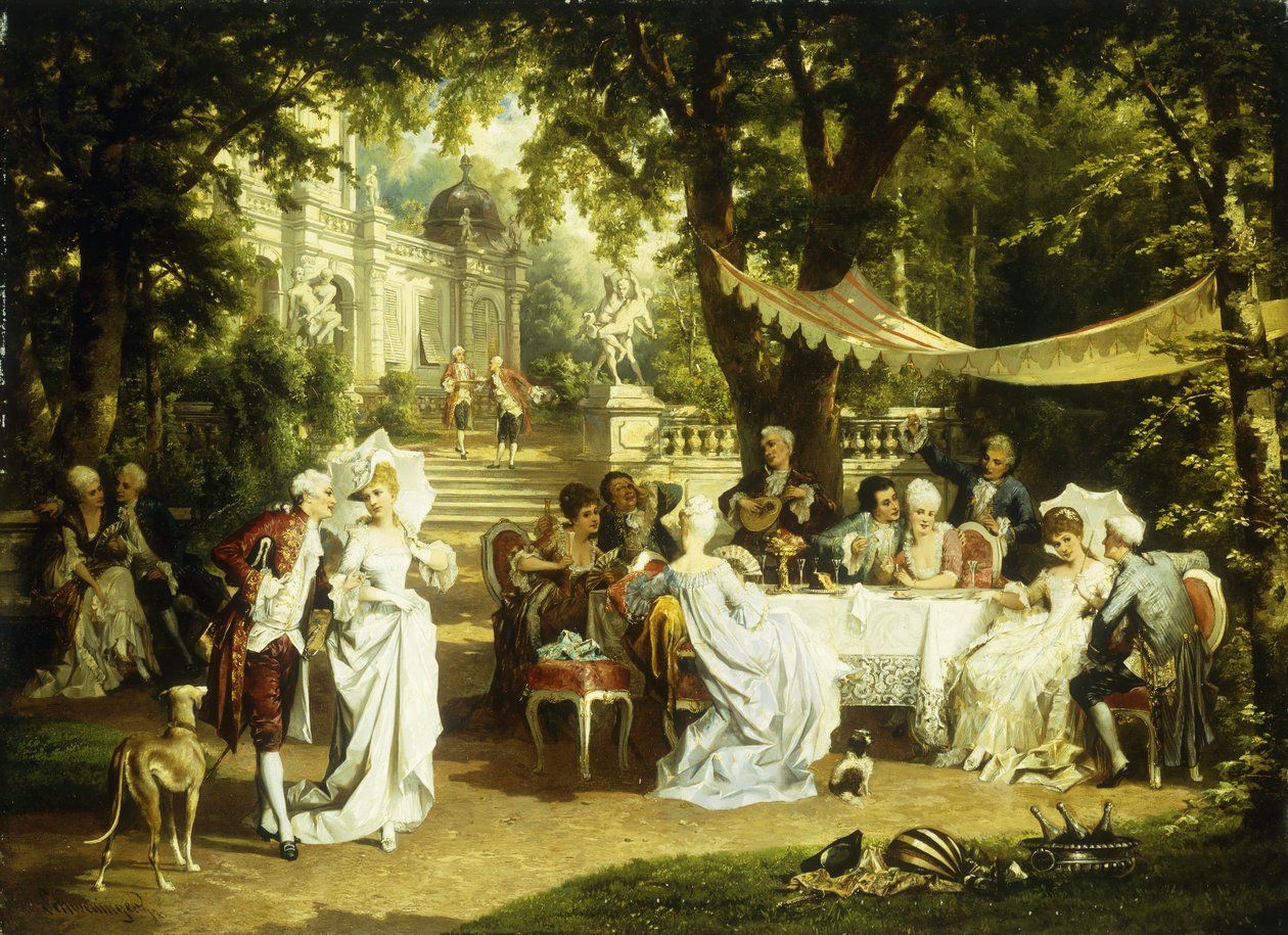 Het Tuinfeest door Karl or Carl the Younger Schweninger