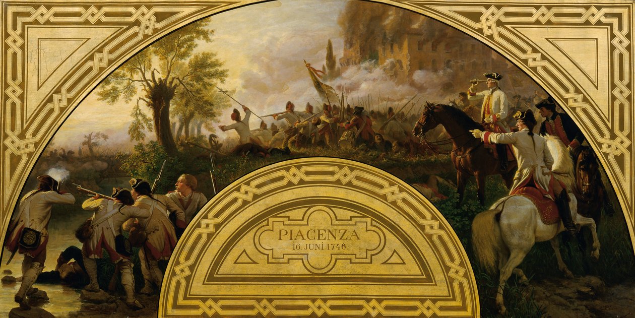De strijd bij Piacenza 1746 door Karl von Blaas
