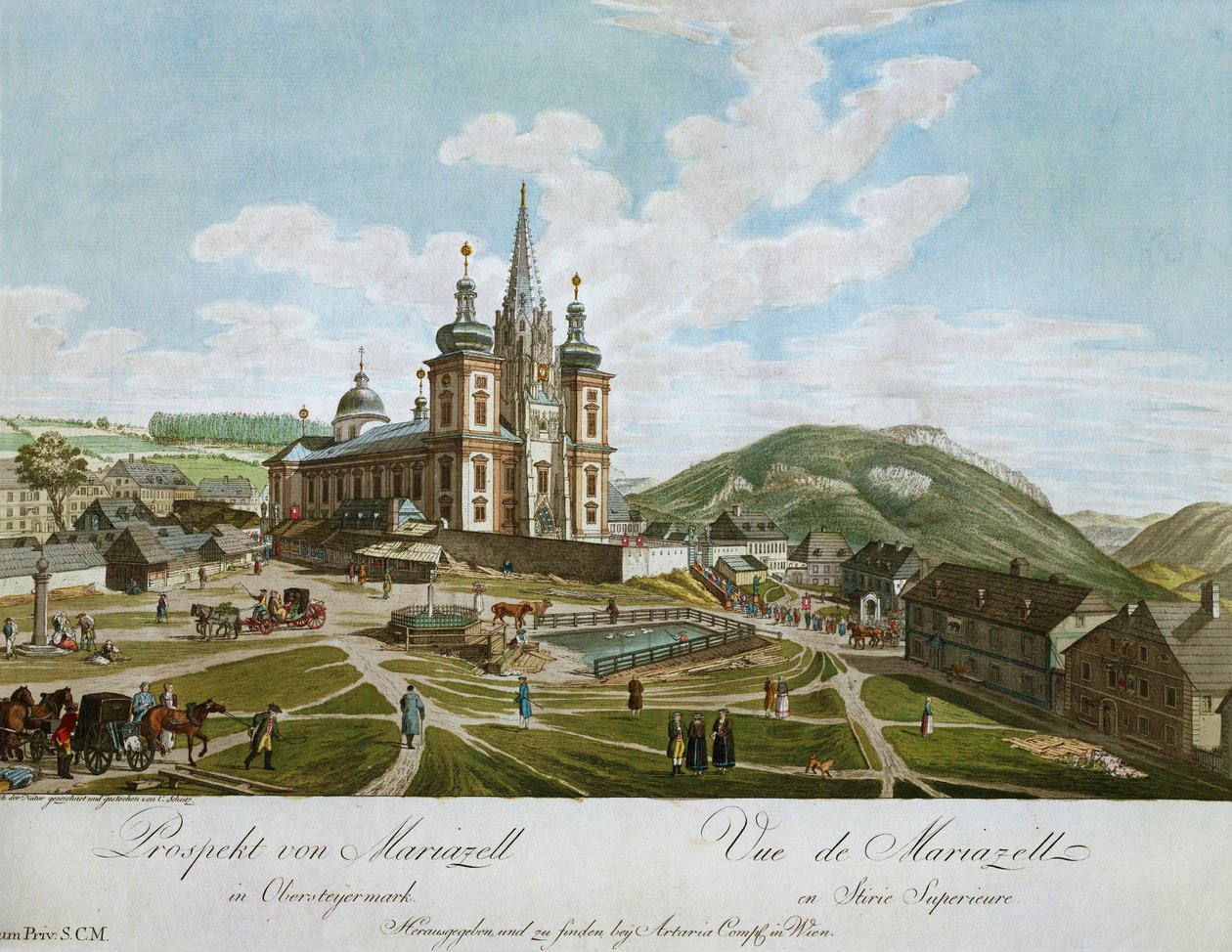 Abdij Mariazell door Karl von Schutz