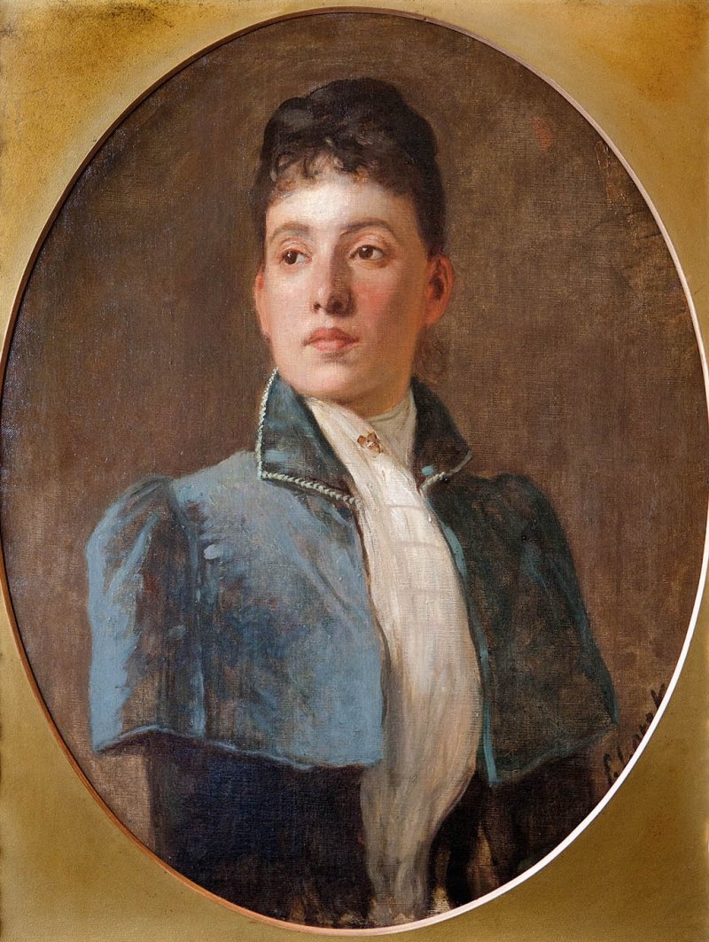 Portret van Mevrouw Sandor door Károly Lotz