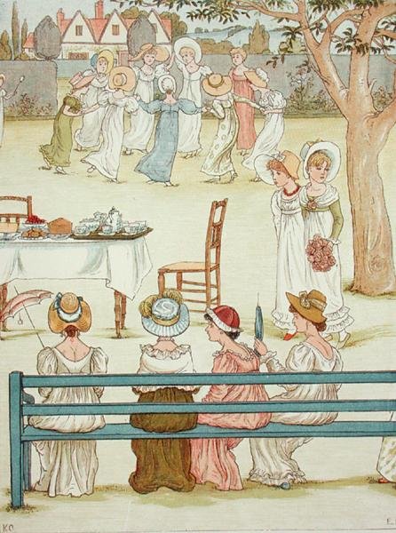 Een tuinfeest door Kate (after) Greenaway