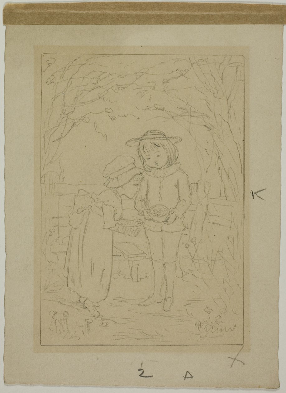 Ontdekking van het vogelnest door Kate Greenaway