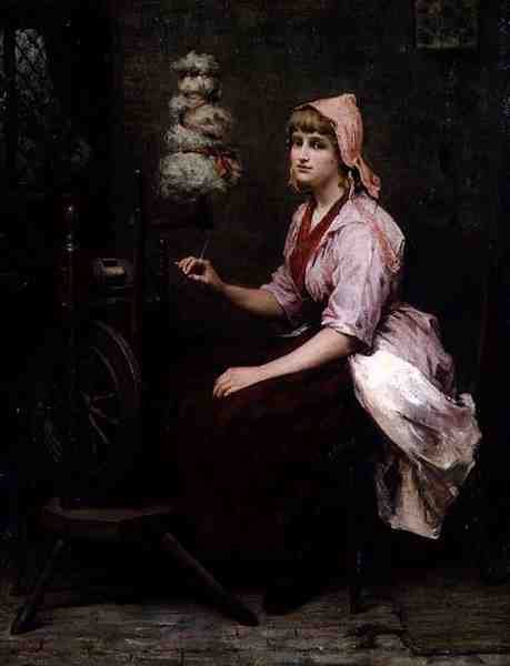 Het meisje bij het spinnewiel door Katherine D. M. Bywater