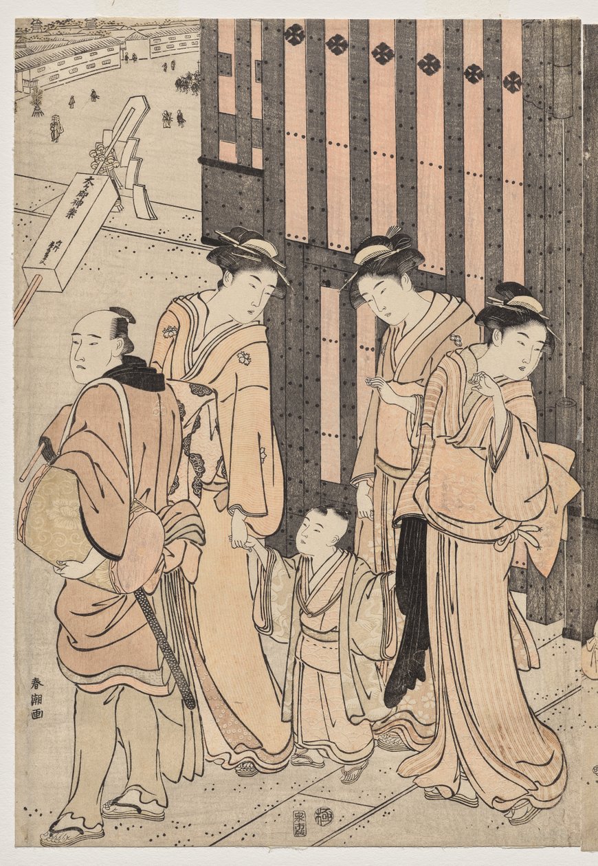 Duizend Herfsten, Tienduizend Jaren op de Tokiwa-brug door Katsukawa Shuncho