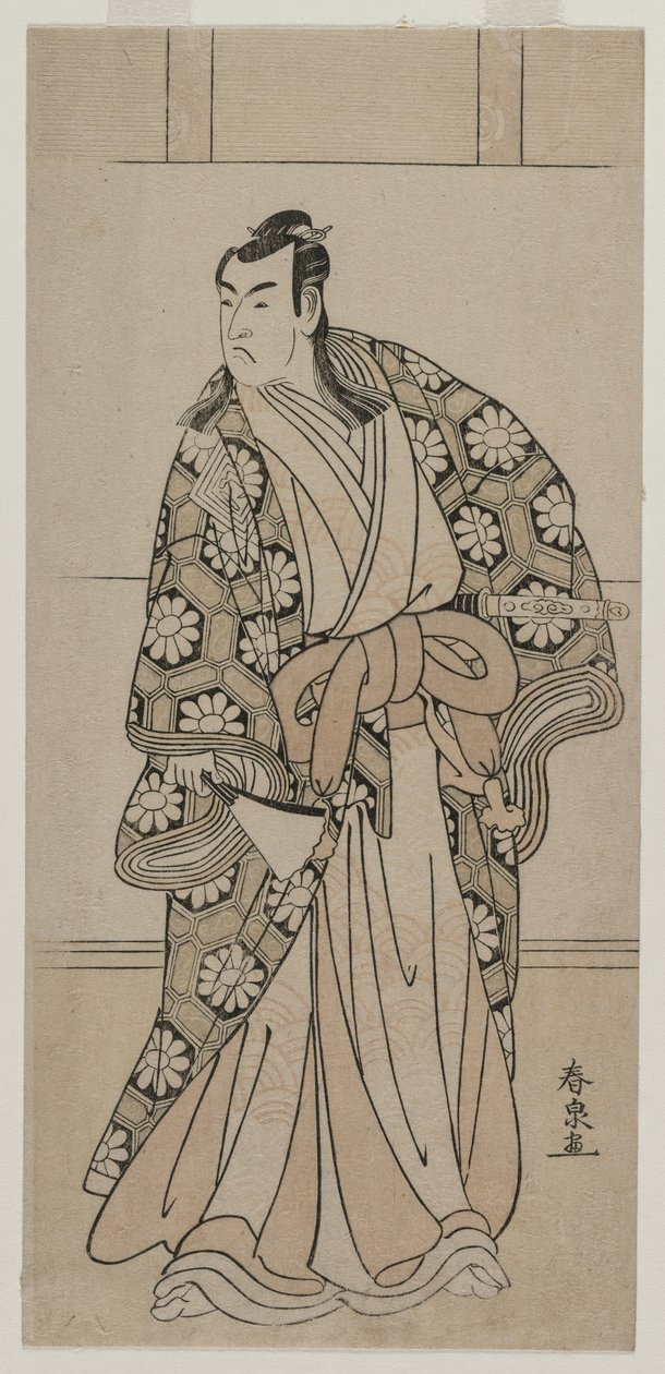 Ichikawa Monnosuke II als een heer door Katsukawa Shunkō II