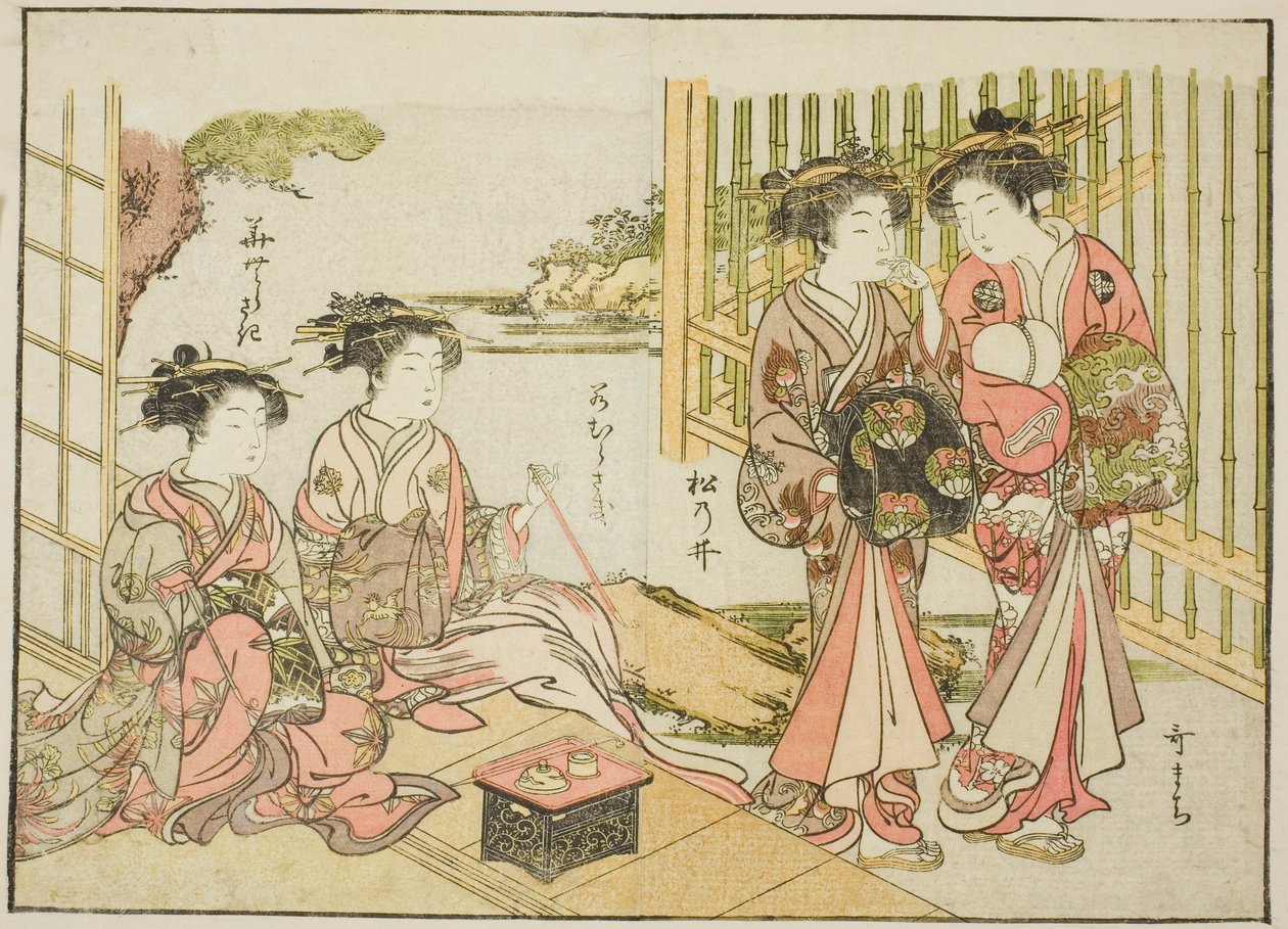 Courtisanes van de Matsubaya, uit het boek 