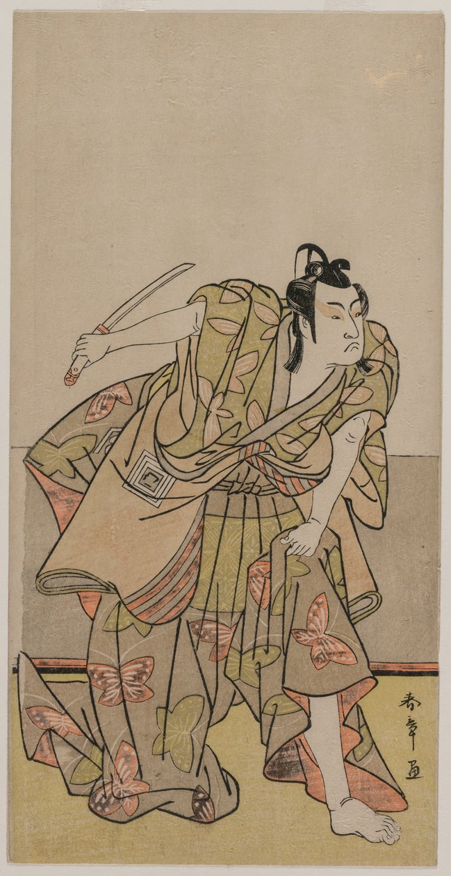 Ichikawa Monnosuke II als Soga no Goro door Katsukawa Shunsho
