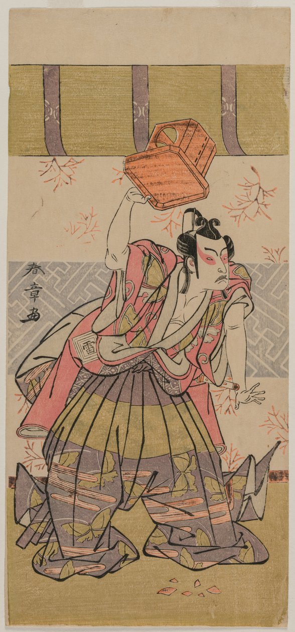De Acteur Ichikawa Raizo als Soga No Goro, midden-1770s door Katsukawa Shunsho