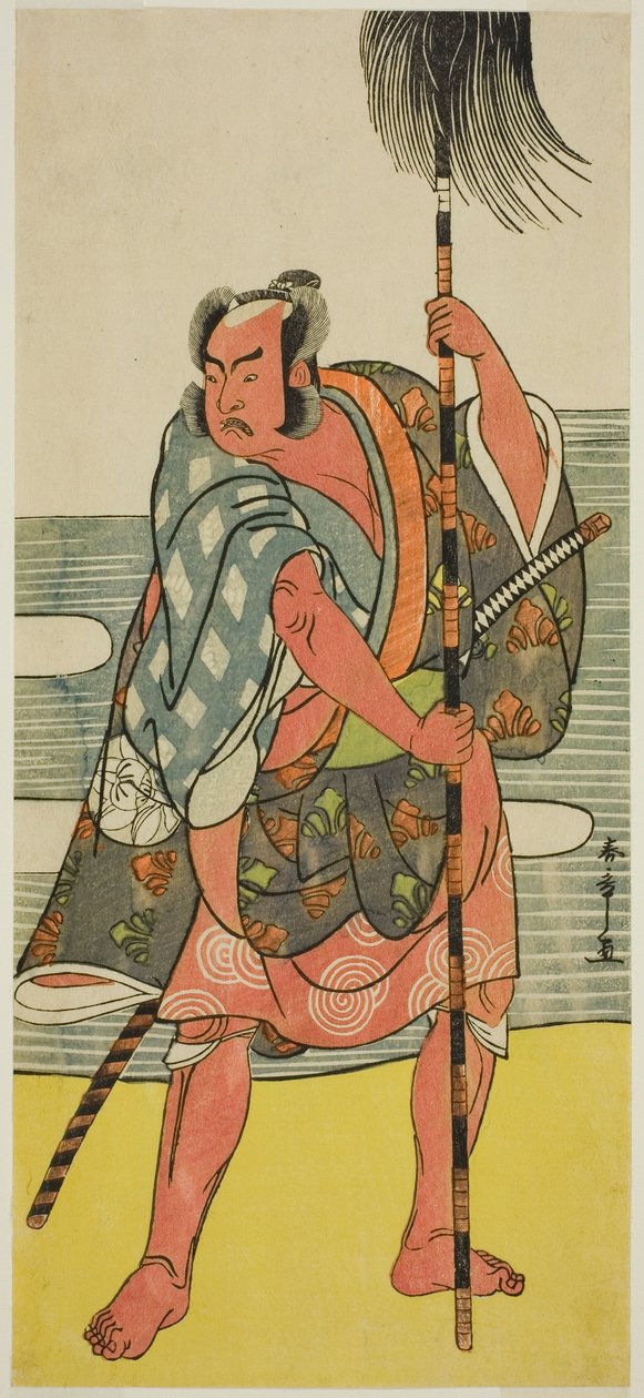 De acteur Ichimura Uzaemon IX als de Yakko Matahei in het stuk Mukashi Otoko Yuki no Hinagata, uitgevoerd in het Ichimura Theater in de elfde maand, 1781 door Katsukawa Shunsho