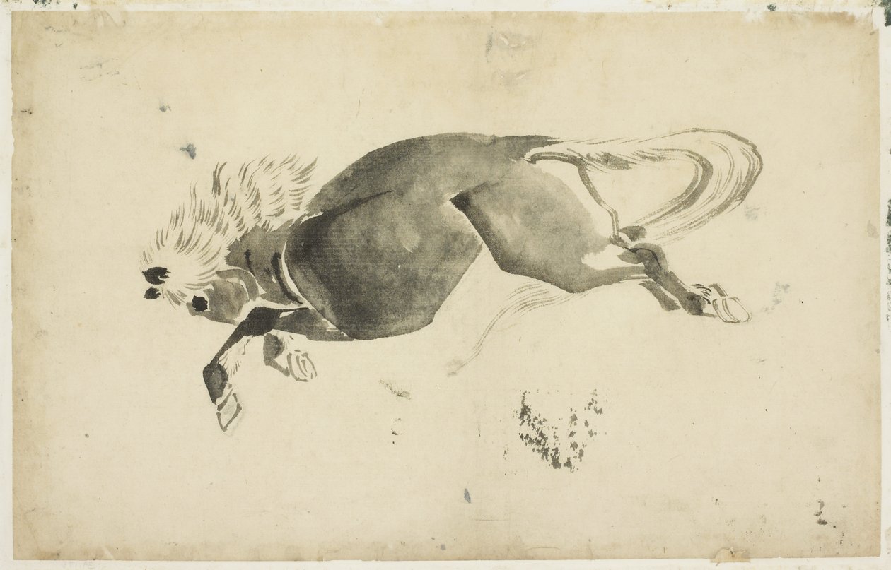 Rennend Paard door Katsushika (school of) Hokusai