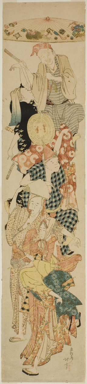 Bon Festival Dans door Katsushika Hokusai