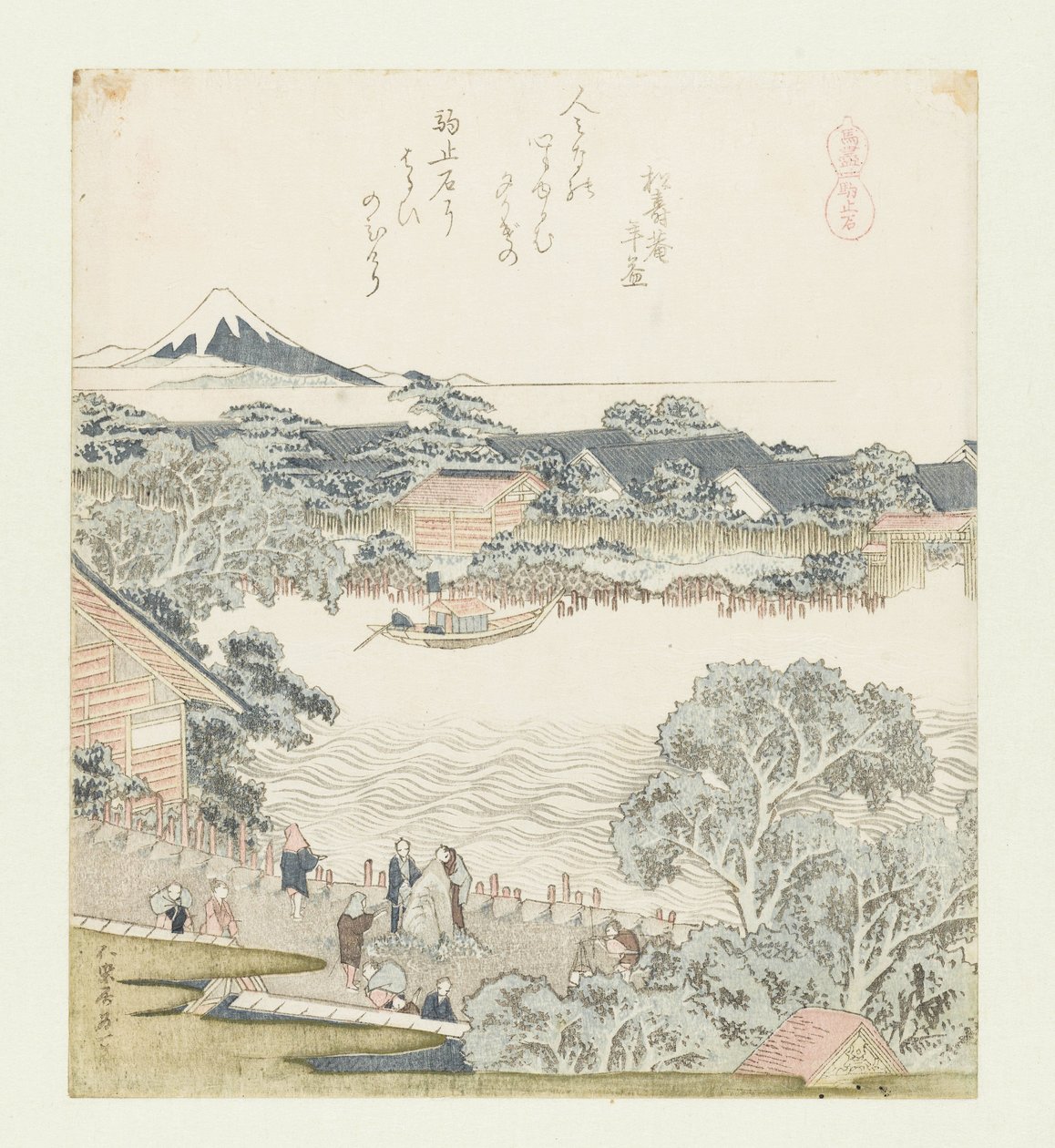 De paarden-bind steen door Katsushika Hokusai