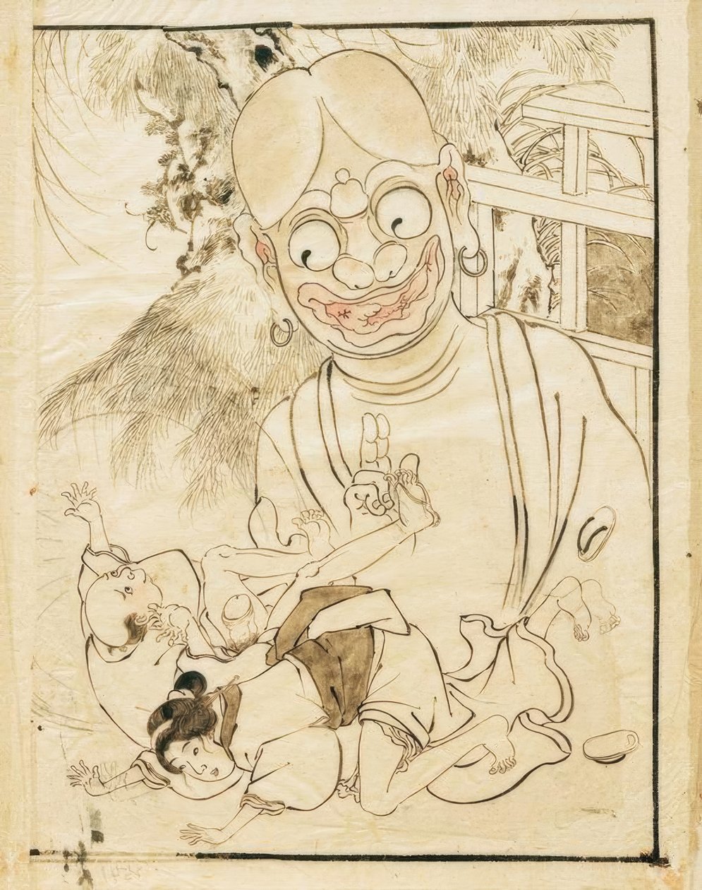 Erotische scène door Katsushika Hokusai