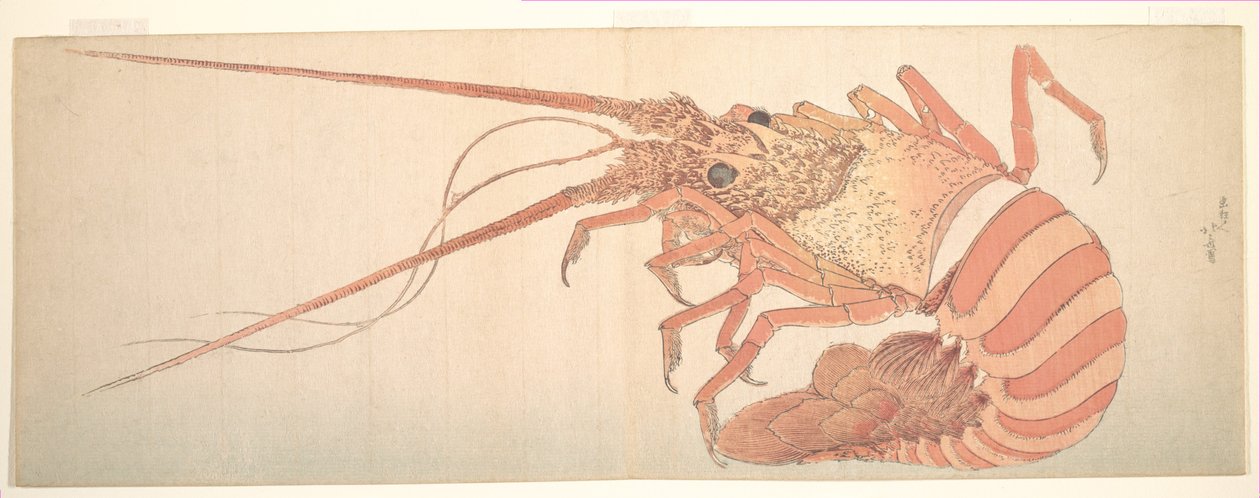 Grote kreeft door Katsushika Hokusai
