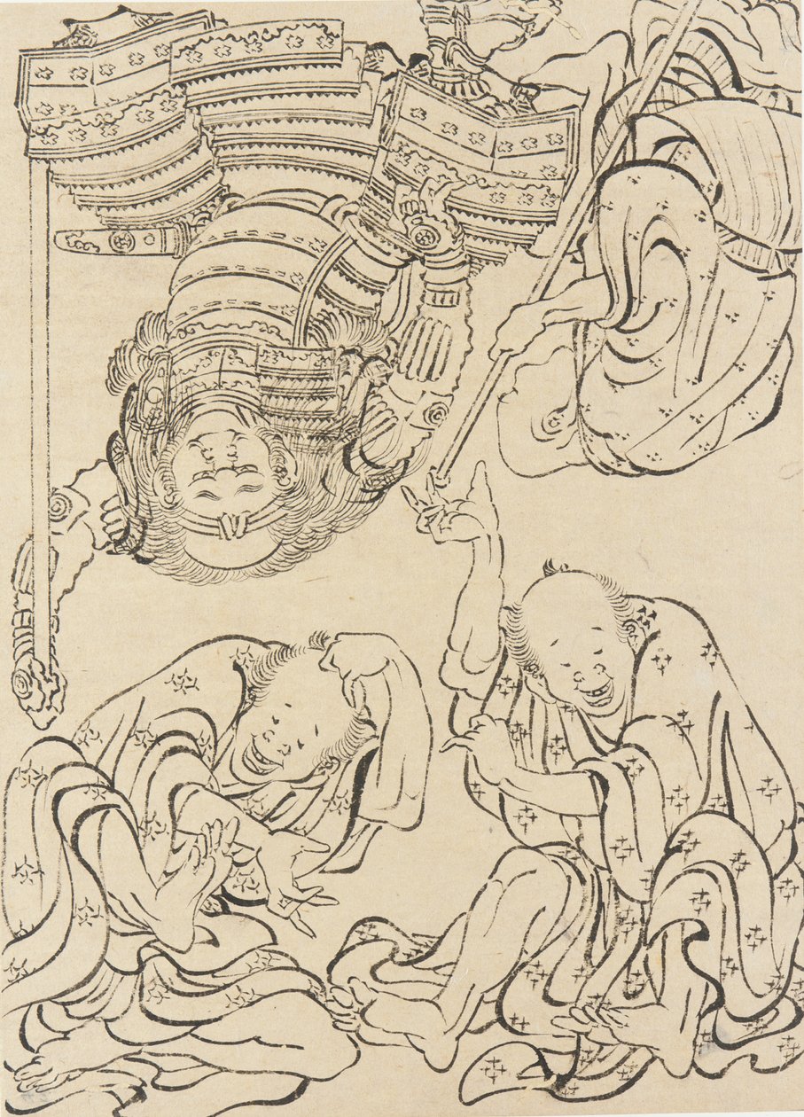 Diverse figuren door Katsushika Hokusai