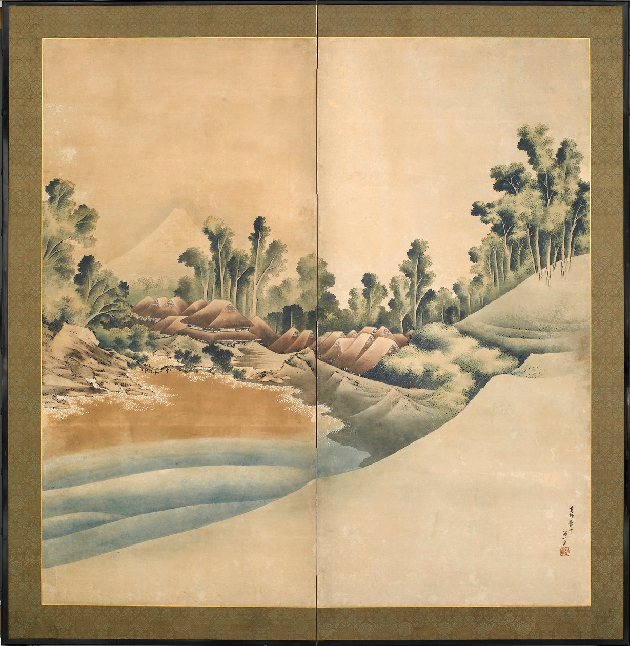 Mount Fuji en Enoshima, Edo-periode, c.1825 door Katsushika Hokusai