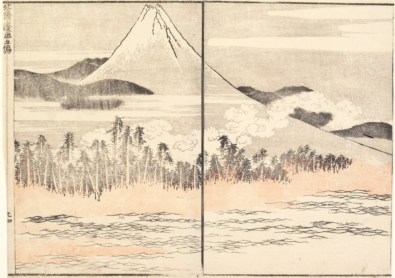 De berg Fuji door Katsushika Hokusai