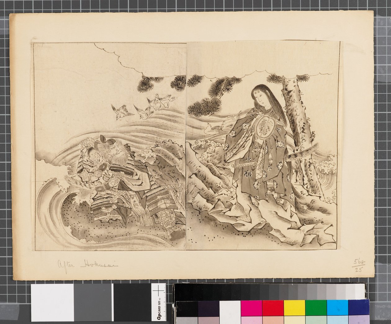Scènes uit de oorlog tussen Japan en Korea, eind 18e-begin 19e eeuw door Katsushika Hokusai
