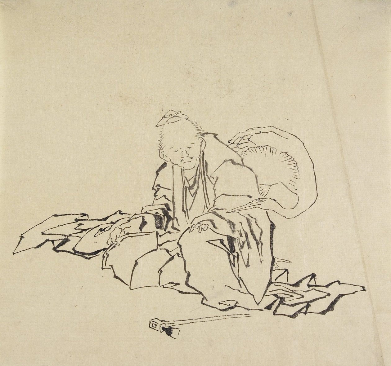 De ambachtsman uit Hida door Katsushika Hokusai