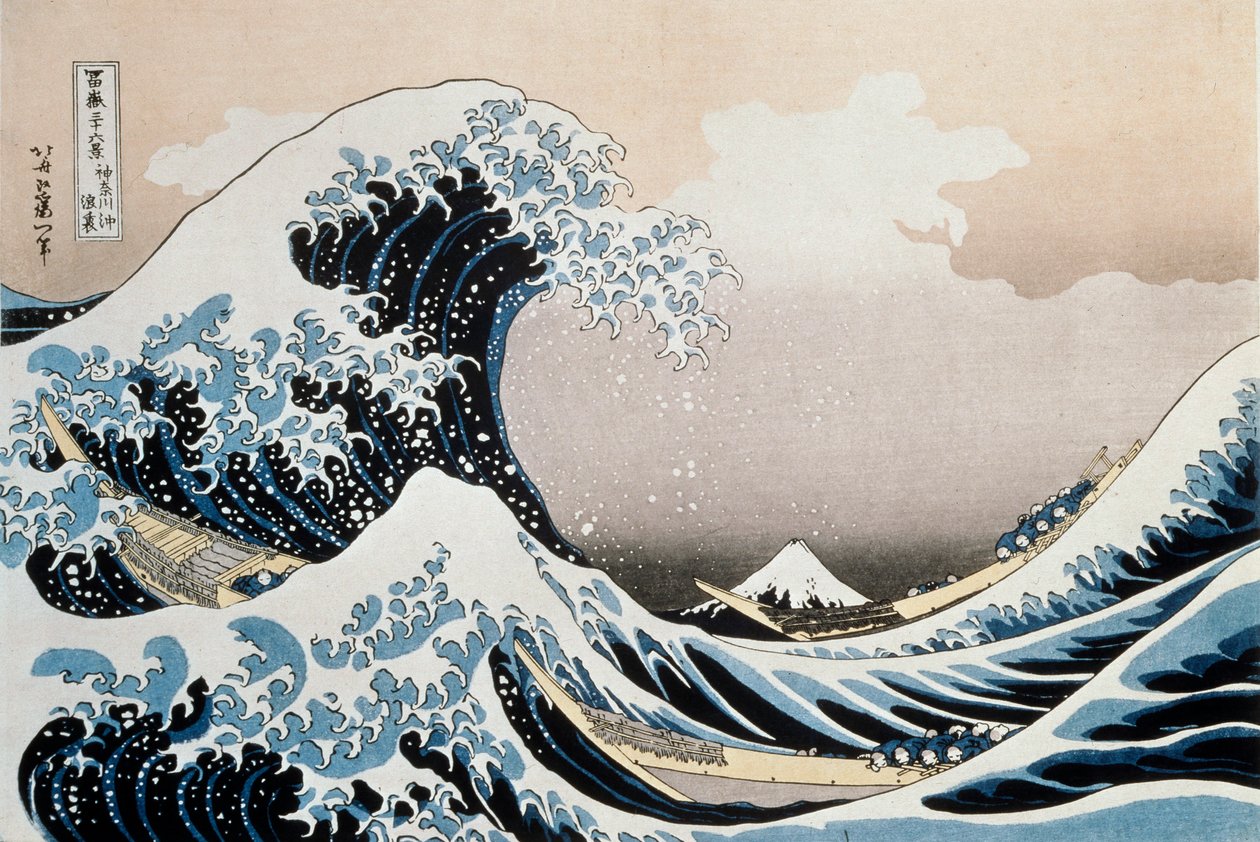 De grote golf voor de kust van Kanagawa, ca. 1829-ca. 1831 door Katsushika Hokusai