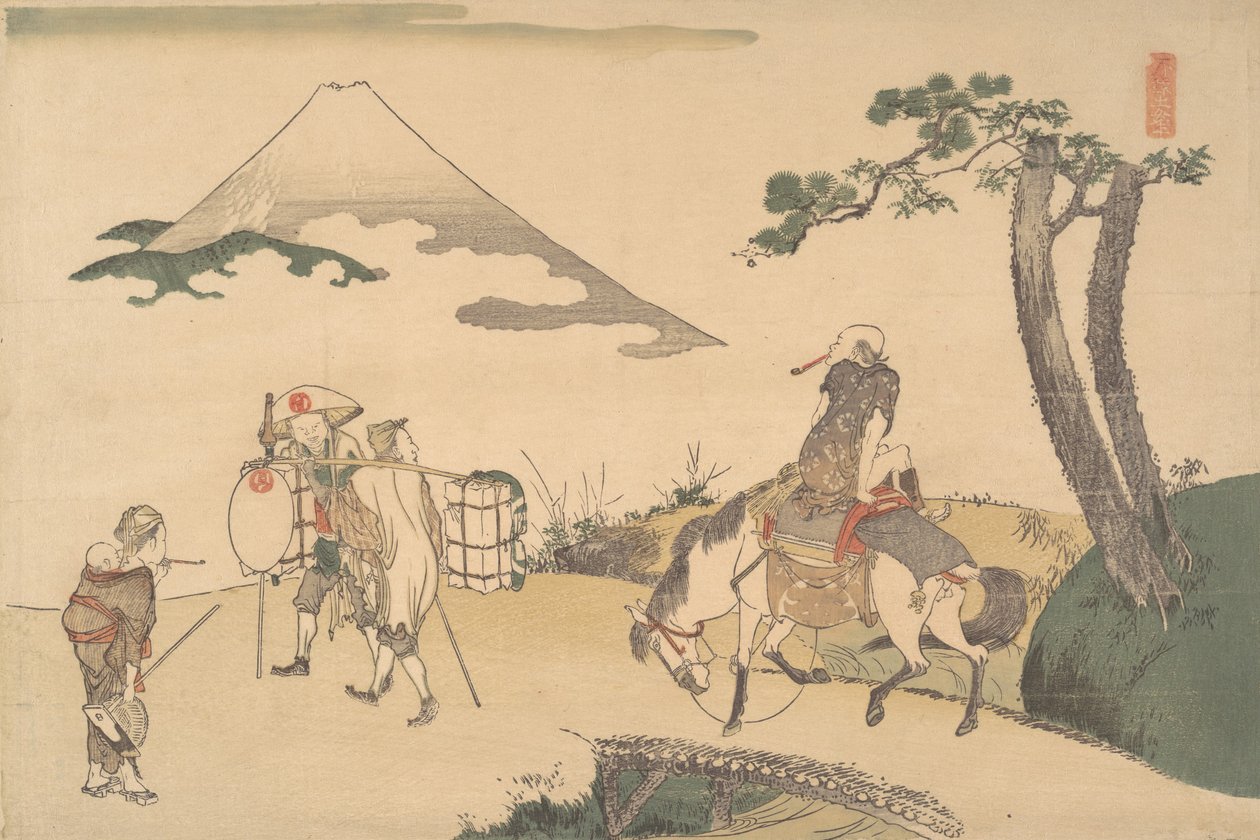 De Top van de Fuji, ca. 1800 door Katsushika Hokusai