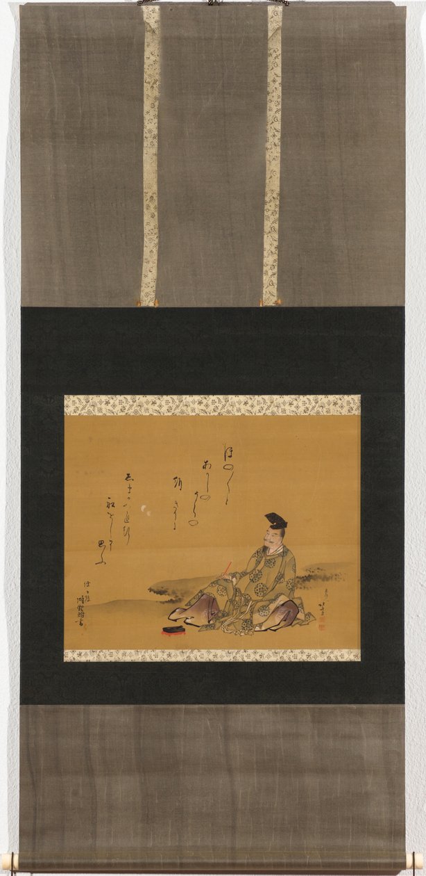 De goddelijke dichter Kakinomoto no Hitomaro door Katsushika Hokusai