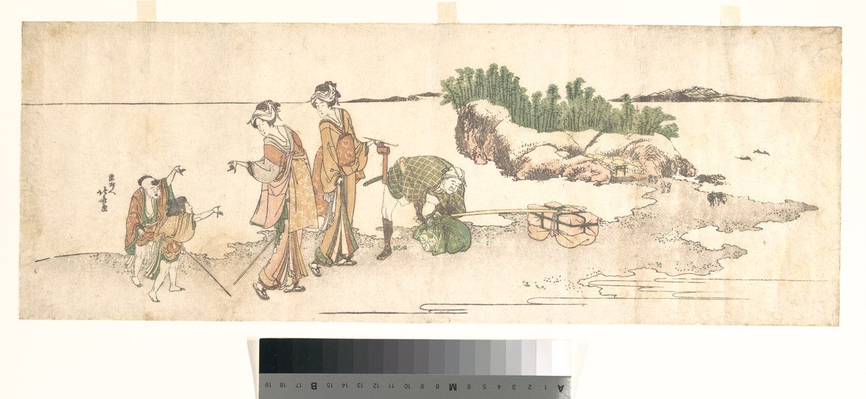 Vrouwen in een landschap door Katsushika Hokusai