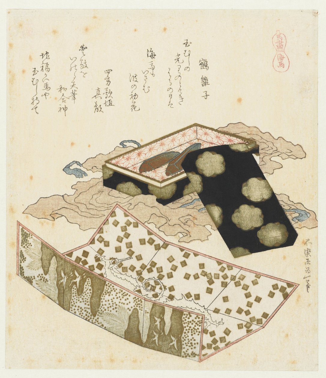 Zeepaardjes door Katsushika Hokusai