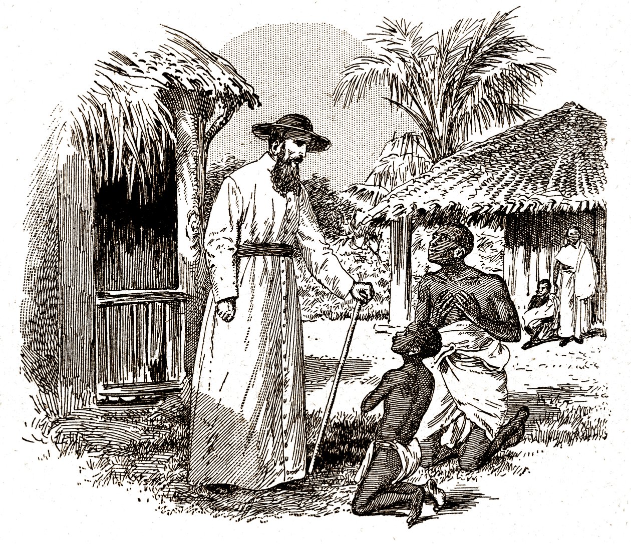 Een katholieke missionaris in Afrika die een kind en zijn vader bekeert door Alec Hunter