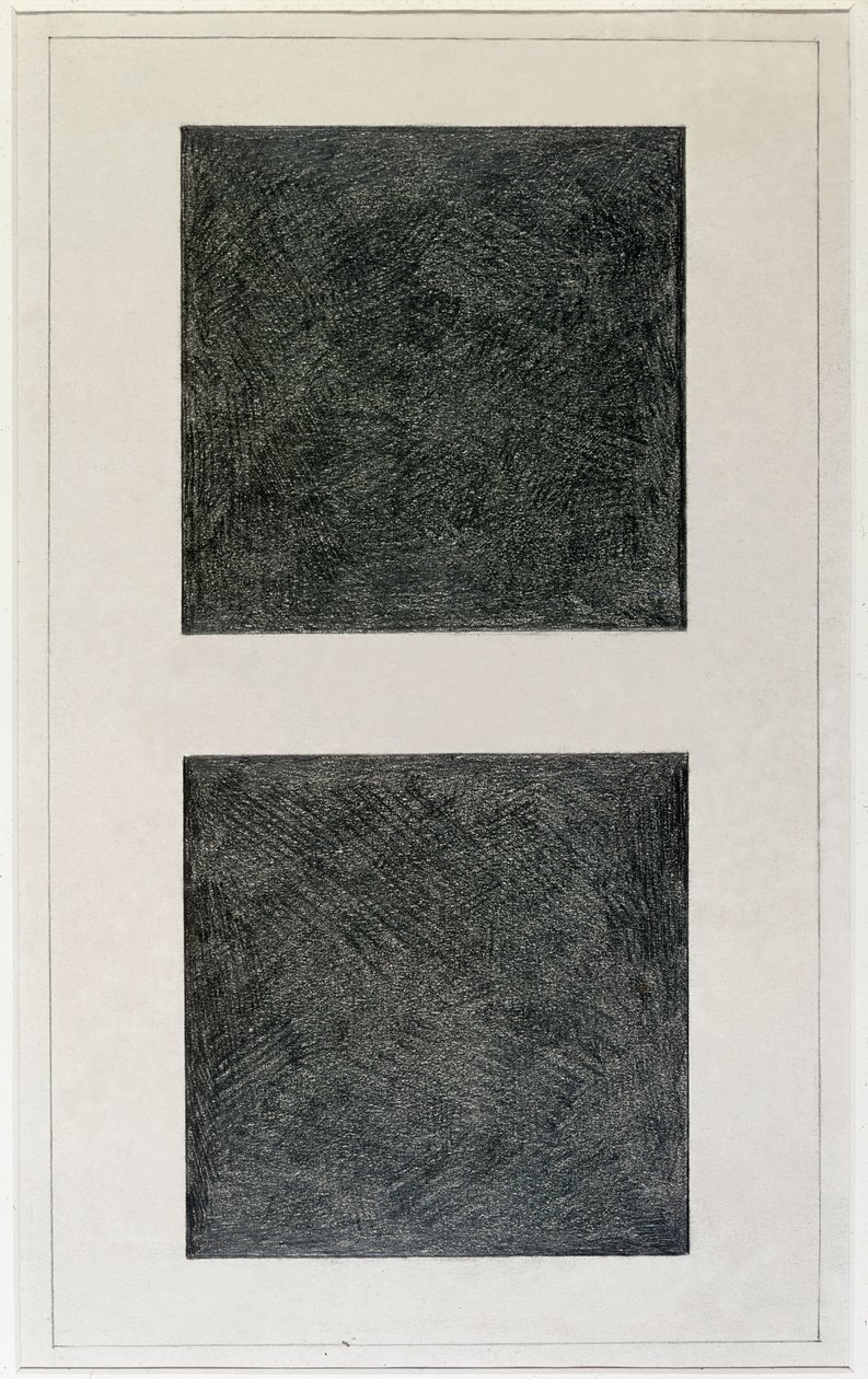 Suprematistisch element: twee vierkanten door Kazimir Severinovich Malevich
