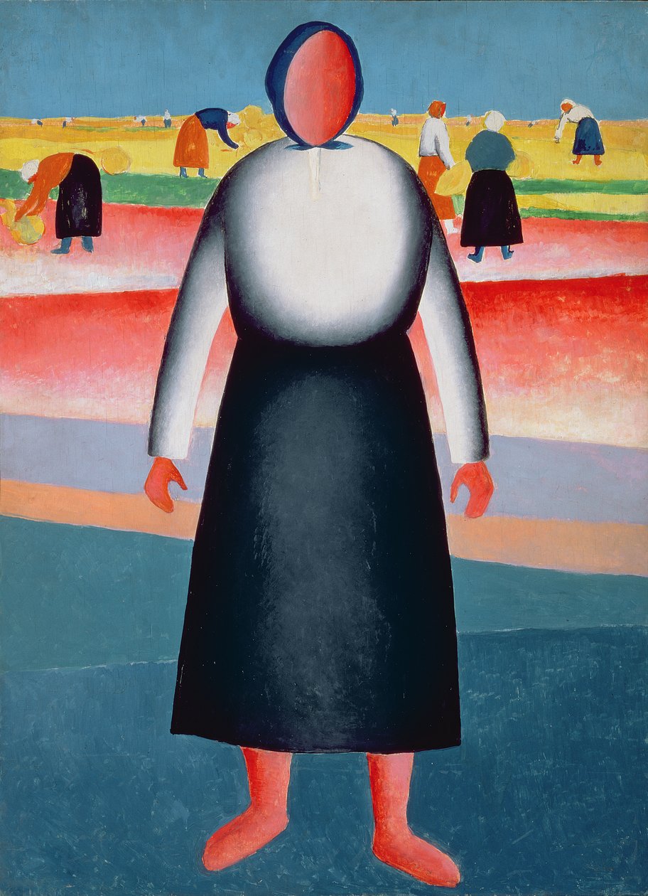 De oogst, studie voor een schilderij, 1928-32 door Kazimir Severinovich Malevich
