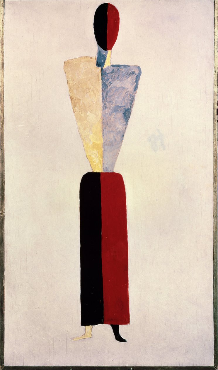 Een meisje (vorm op witte achtergrond) door Kazimir Severinovich Malevich