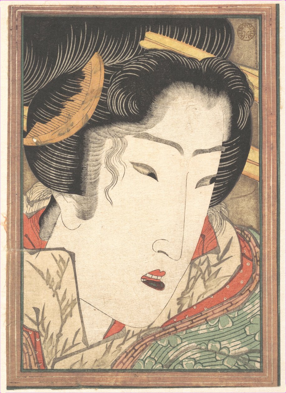 De verstoten geisha uit Passions, afgekoeld door de voorjaarssneeuw door Keisai Eisen