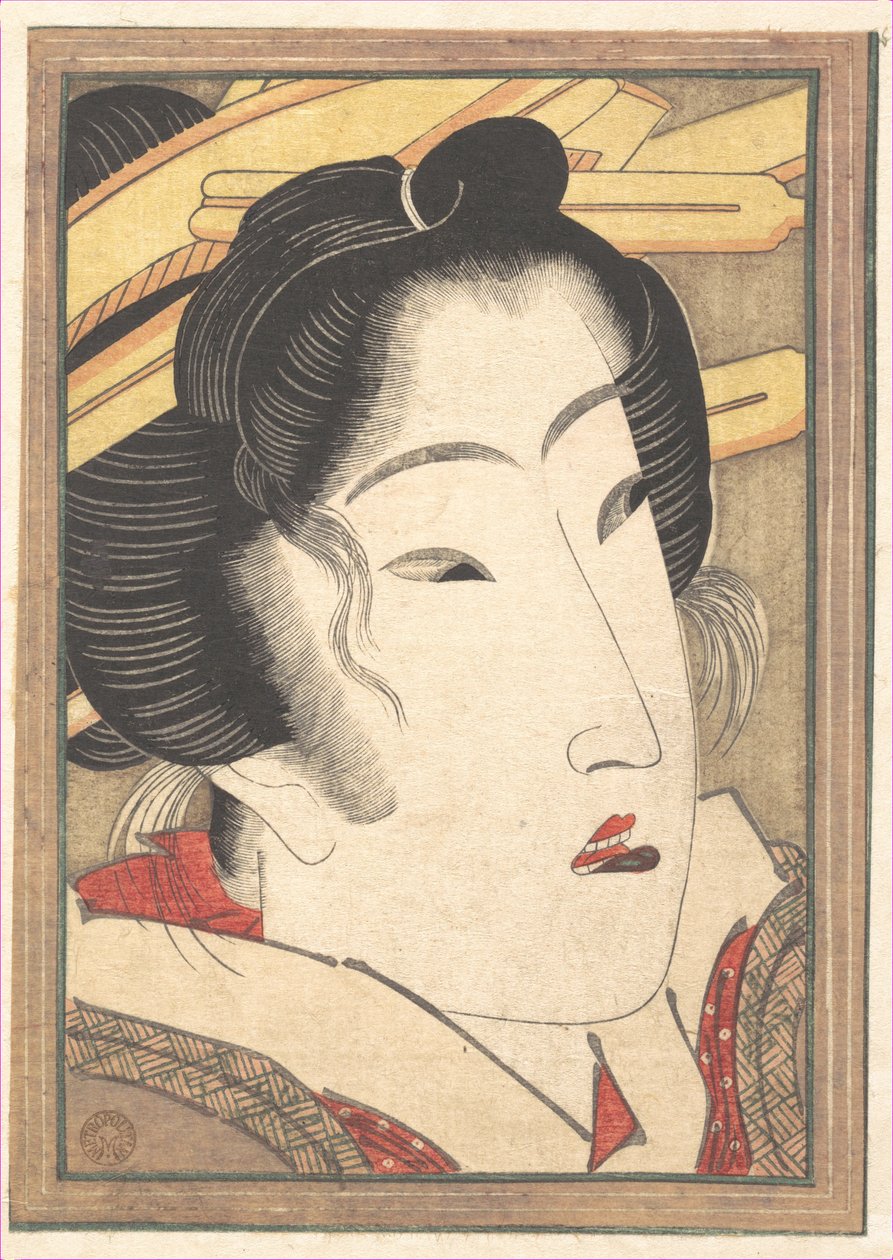 De verstoten geisha uit Passions, afgekoeld door de lentesneeuw door Keisai Eisen