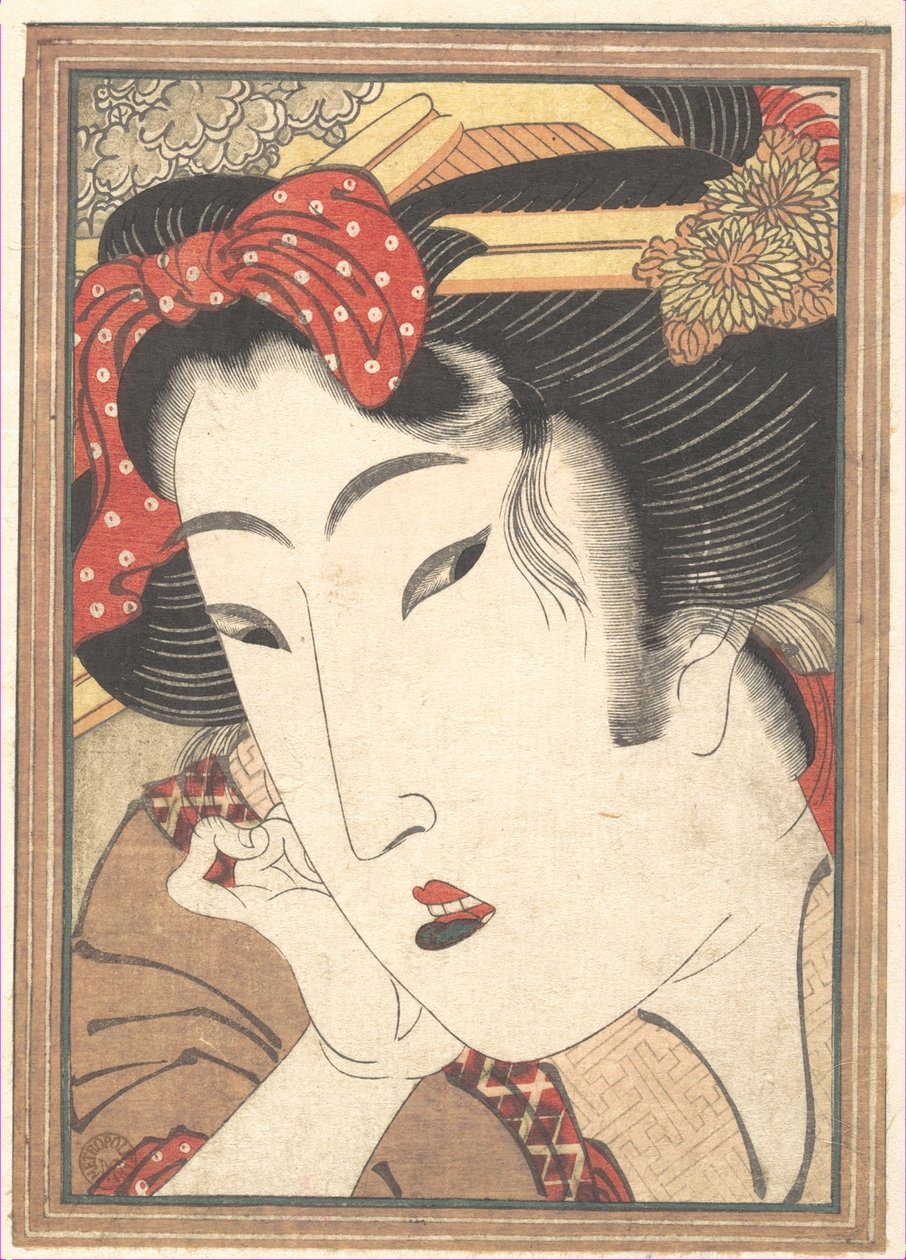 Afgewezen geisha uit „Passies gekoeld door lentesneeuw“ door Keisai Eisen