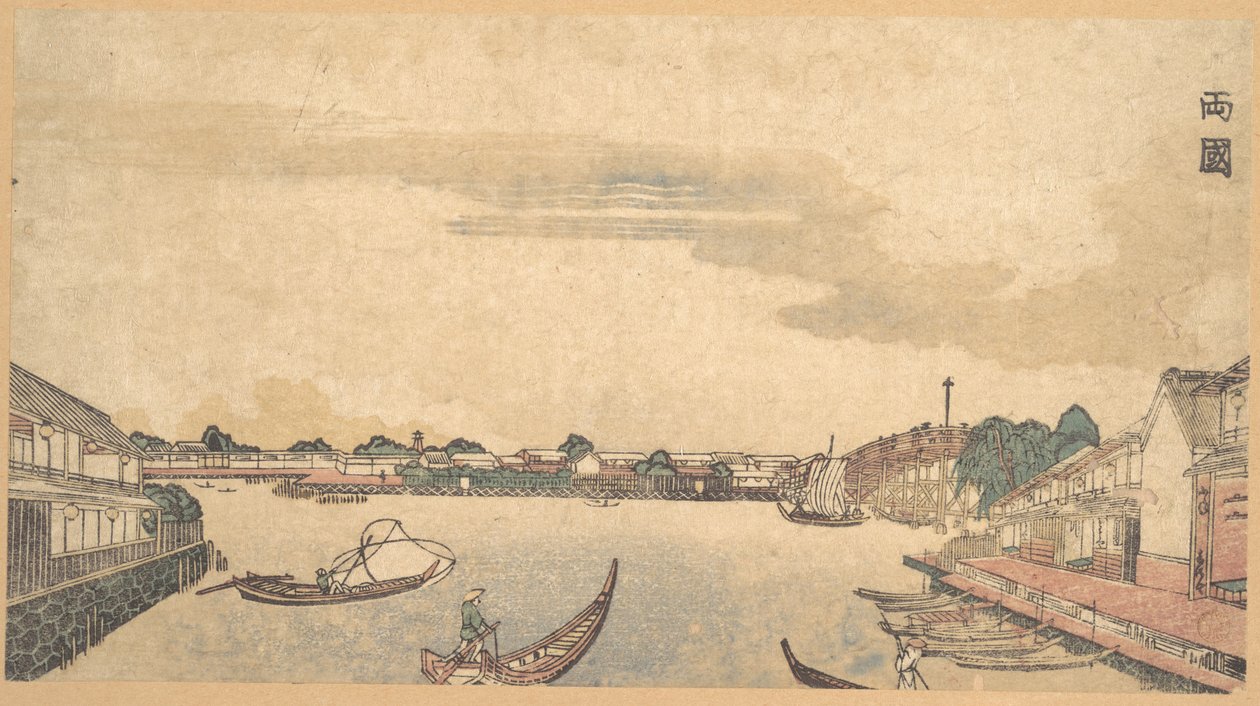 Ryogoku door Keisai Eisen