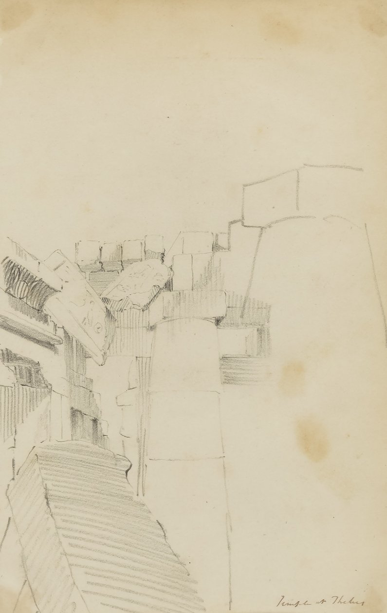 Tempel in Thebe, Egypte door Kellogg, Miner Kilbourne