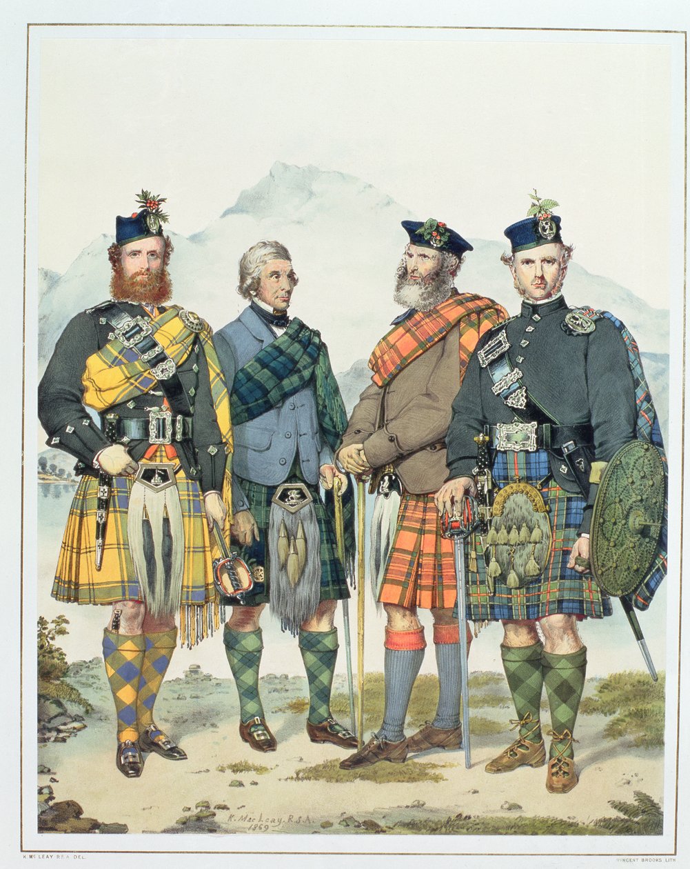 John MacLachlan, Hugh Grahame, James MacFarlane en Angus Colquhoun, vier van Queen Victoria