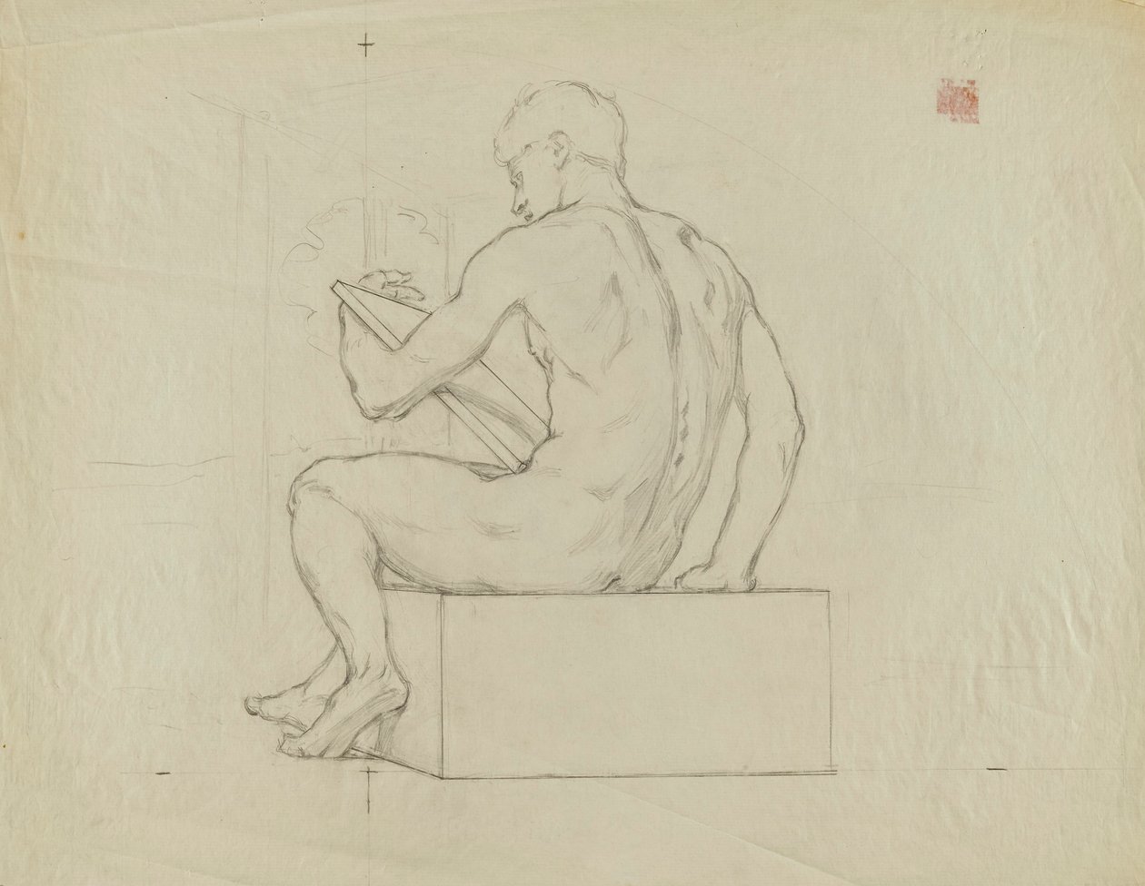 (Rotunda van het Capitool van de staat Iowa) (Fabrikanten, studie voor panel) door Kenyon Cox