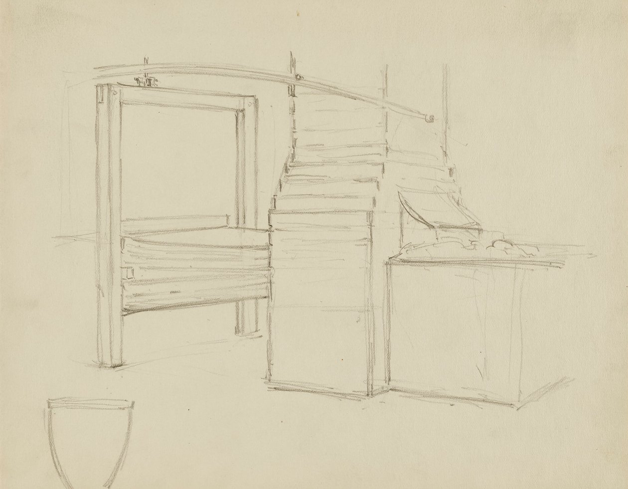 (Rotunda van het Capitool van de staat Iowa) (Fabrikanten, studie voor panel) door Kenyon Cox