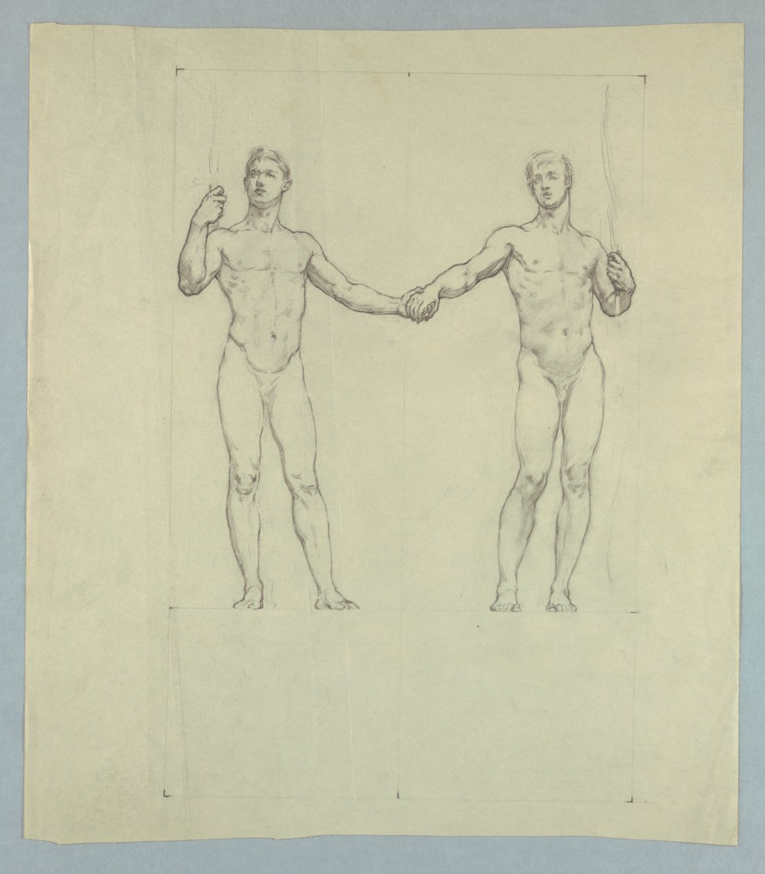 Figurenstudie voor zegel van de University Club, New York door Kenyon Cox